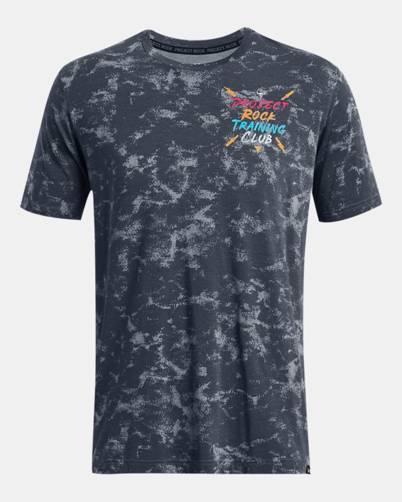 Men's Project Rock TC Printed Graphic Short Sleeve in Gray image number 2